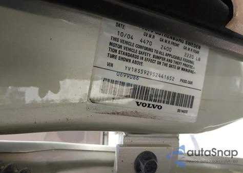 2005 Volvo S60 2.5T from USA, damaged, VIN YV1RS592952441652